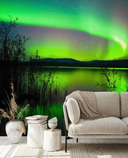 Grønn Nordlys Bakgrunn