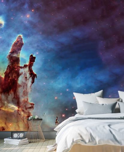 Orange Nebula Claw Against Colourful Background