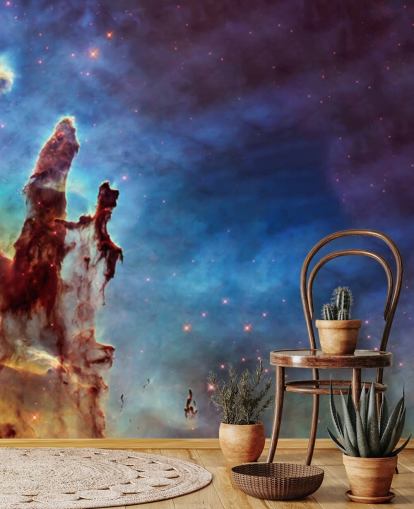 Garra de nebulosa laranja contra fundo colorido Garra de nebulosa laranja contra fundo colorido