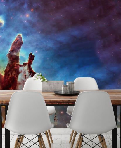 Orange Nebula Claw Against Colourful Background