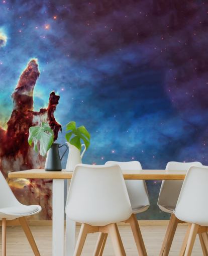 Orange Nebula Claw Against Colourful Background