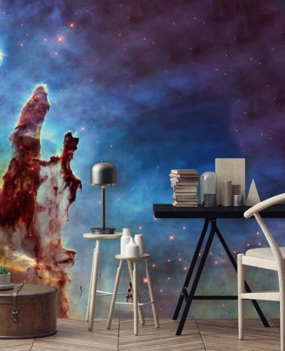 Artiglio della nebulosa arancione su sfondo colorato