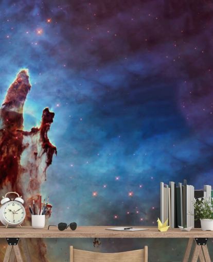 Orange Nebula Claw Against Colourful Background