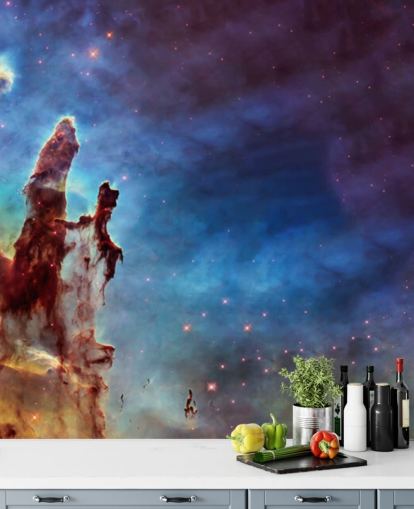 Orange Nebula Claw Against Colourful Background