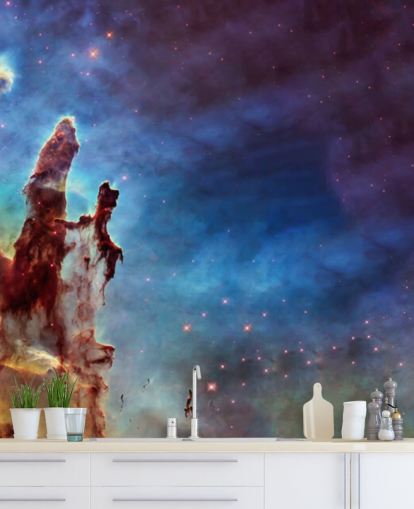 Orange Nebula Claw Against Colourful Background