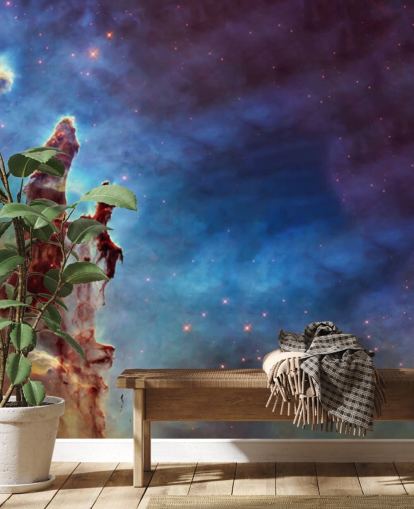 Orange Nebula Claw Against Colourful Background