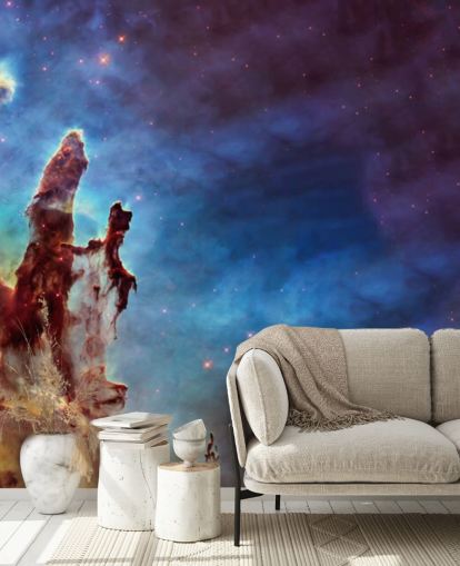 Orange Nebula Claw Against Colourful Background Orange Nebula Claw Against Colourful Background