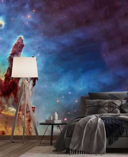 Orange Nebula Claw mot fargerik bakgrunn