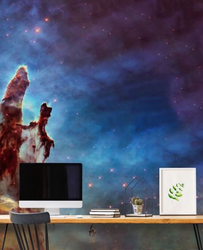 Orange Nebula Claw mod farverig baggrund Orange Nebula Claw mod farverig baggrund