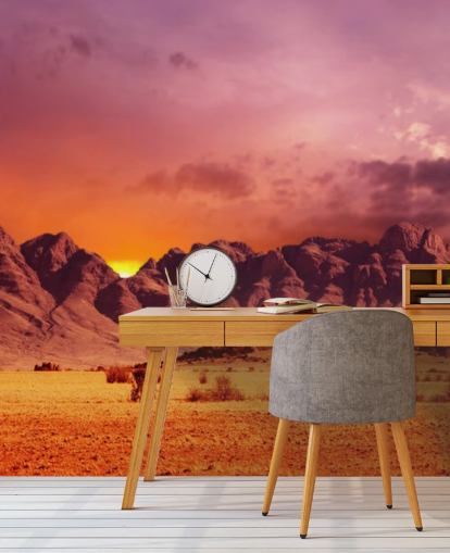 Decorazione murale con deserto rosso e montagne