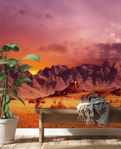 Red Desert and Mountains Wall Mural