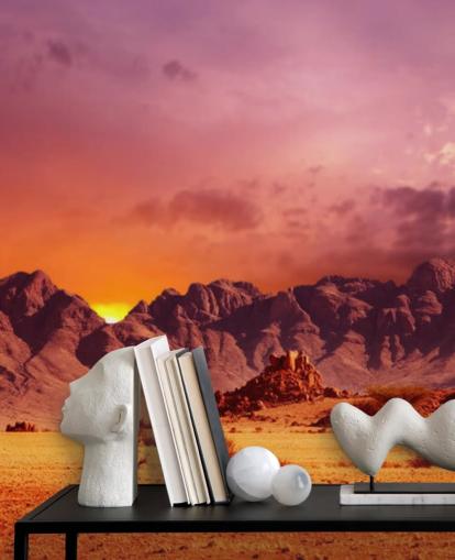 Decorazione murale con deserto rosso e montagne