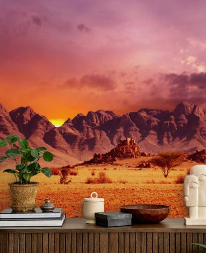Red Desert and Mountains Wall Mural