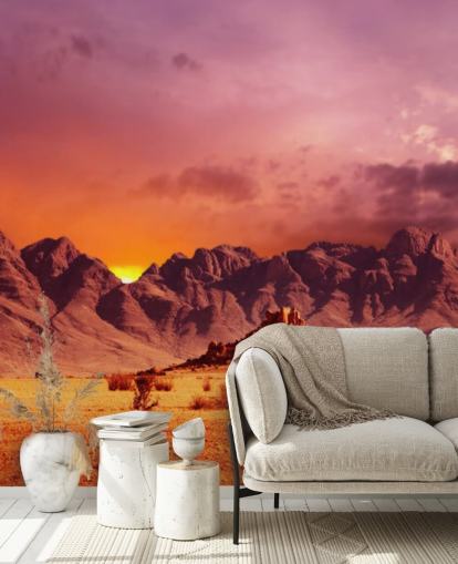 Red Desert and Mountains Wall Mural