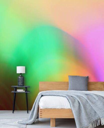 Mural abstracto colorido resplandor