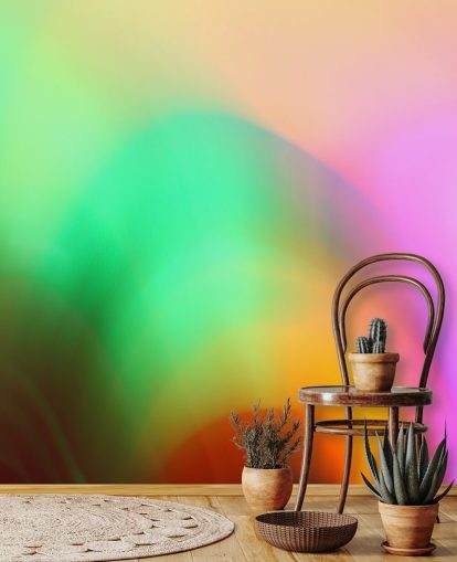 Colourful Glow Abstract Mural
