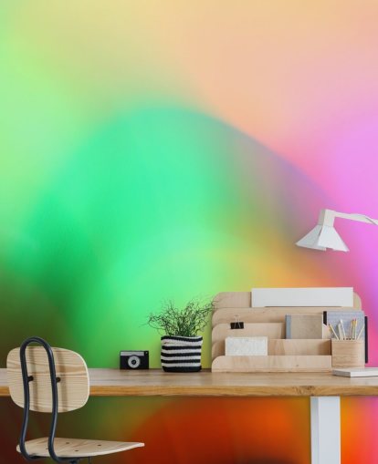 Fargerik Glow Abstrakt Mural