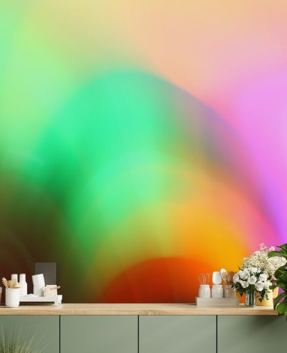 Mural abstracto colorido resplandor