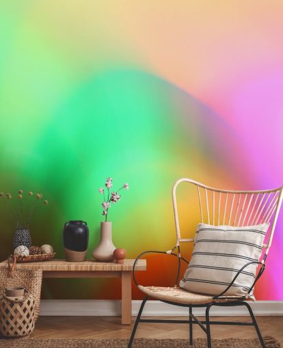 Buntes Glühen abstraktes Wandbild