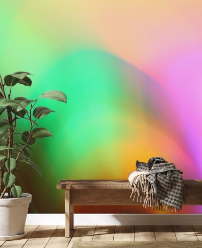 Colourful Glow Abstract Mural