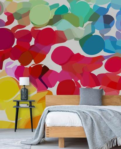 papel pintado en forma de círculo multicolor