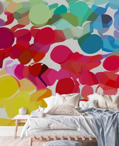 carta da parati a forma di cerchio multicolore