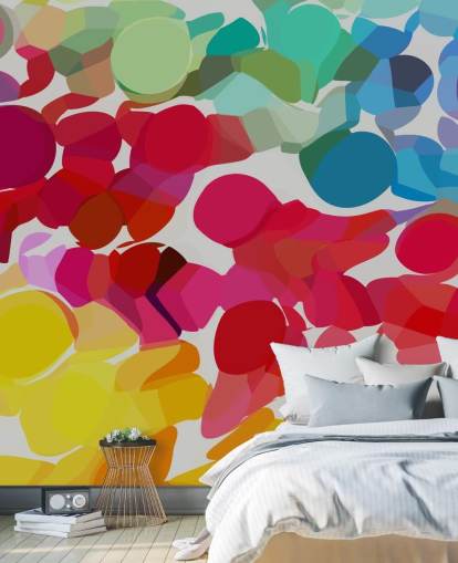 papel pintado en forma de círculo multicolor