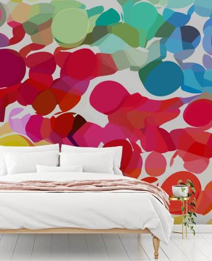 papel pintado en forma de círculo multicolor