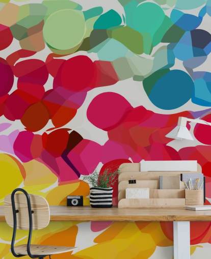 multicoloured circle shape wallpaper