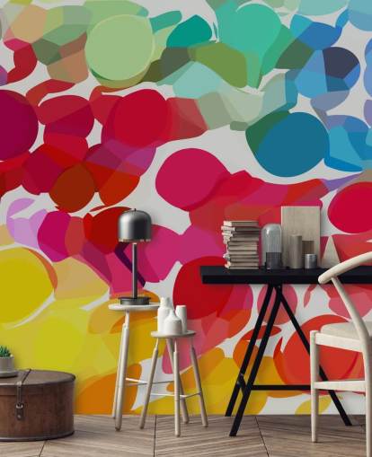papel de parede multicolorido forma de círculo papel de parede multicolorido forma de círculo