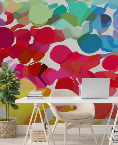 multicoloured circle shape wallpaper