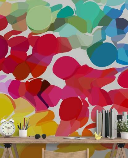 papel pintado en forma de círculo multicolor