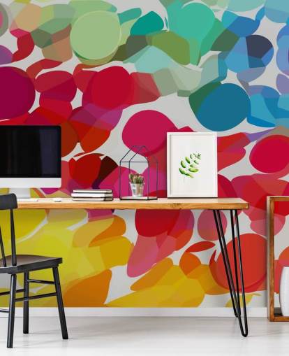 multicoloured circle shape wallpaper