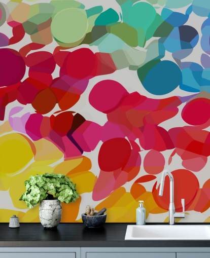 multicoloured circle shape wallpaper