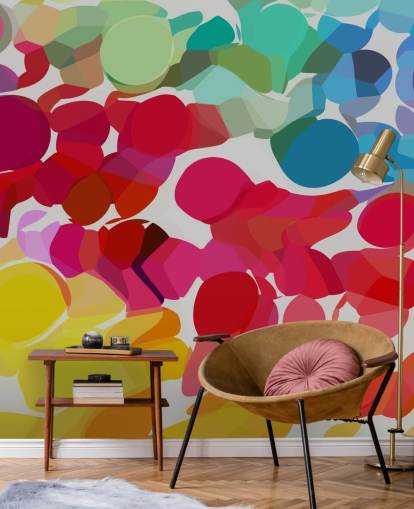 papel pintado en forma de círculo multicolor