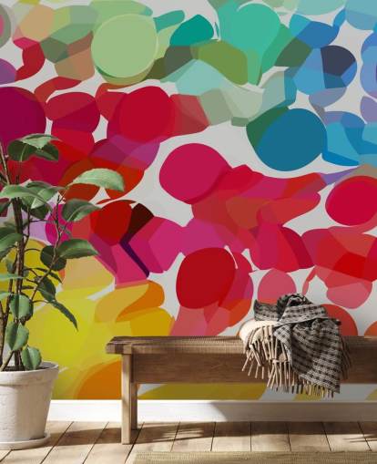 multicoloured circle shape wallpaper