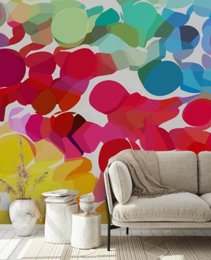 multicoloured circle shape wallpaper