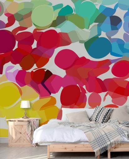 papel de parede multicolorido forma de círculo