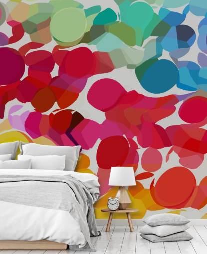 papel pintado en forma de círculo multicolor