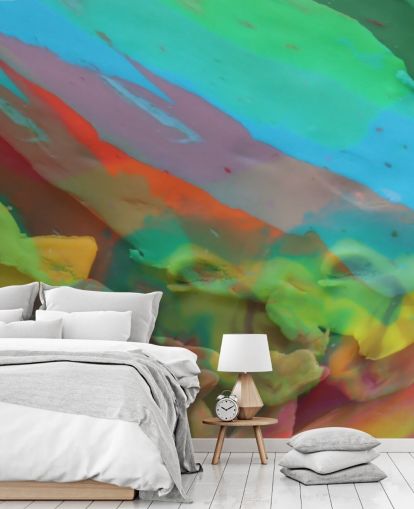 Abstracte kleurrijke golven behang Abstracte kleurrijke golven behang