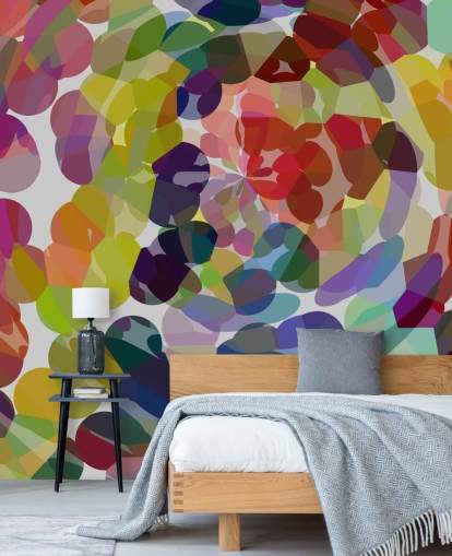 Décoration murale abstraite de cercles ou de tourbillons colorés Décoration murale abstraite de cercles ou de tourbillons colorés