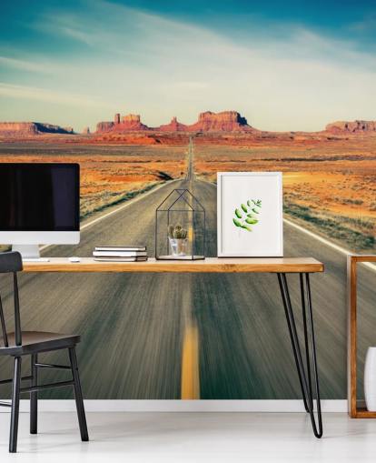 Carta da parati autostrada nel deserto Carta da parati autostrada nel deserto