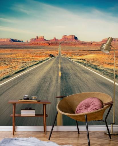 Highway i Desert Bakgrunn