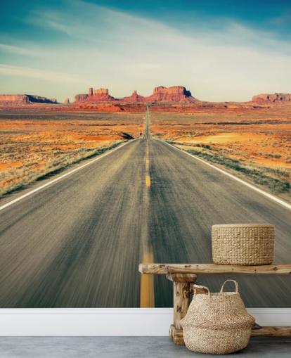 Highway i Desert Bakgrunn