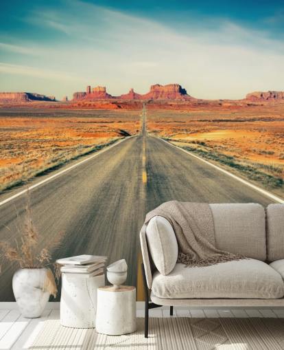 Highway in Desert Wallpaper Highway in Desert Wallpaper