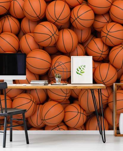 oranssi koripallo taustakuvamaalaus nimeltä Basketballs