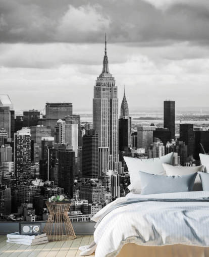 Black and White New York Skyline Wallpaper