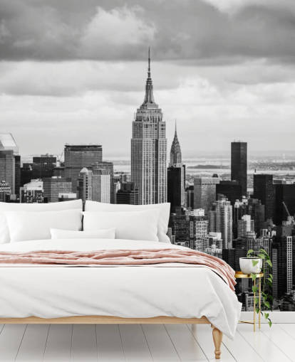 Svart og hvitt New York Skyline Bakgrunn Svart og hvitt New York Skyline Bakgrunn