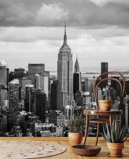 Black and White New York Skyline Wallpaper