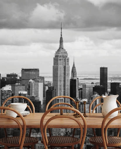New York Skyline Schwarzweiss-Tapete